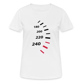 speeding - Women's Breathable T-Shirt - white - Front - AI Model Female 172 dark (172cm)