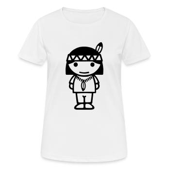 Indiens - T-shirt respirant Femme - blanc - Devant - AI Model Female 172 dark (172cm)