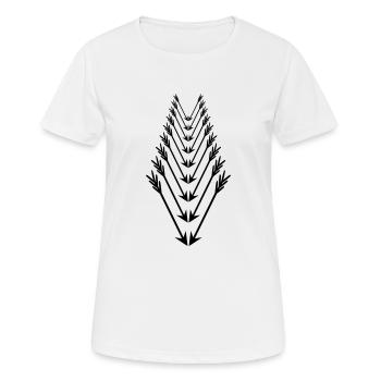 modèle cool pluie pluie dart pluie beaucoup de flèches - T-shirt respirant Femme - blanc - Devant - AI Model Female 172 dark (172cm)