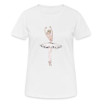 The golden ballerina - Women's Breathable T-Shirt - white - Front - AI Model Female 172 dark (172cm)