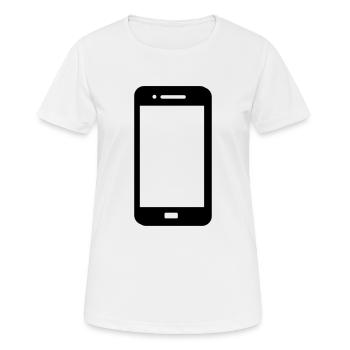 Mobile Phone Vektor - T-shirt respirant Femme - blanc - Devant - AI Model Female 172 dark (172cm)
