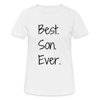Fils / Fille / Petit-Fils / Petite-Fille - T-shirt respirant Femme - blanc - Devant - AI Model Female 172 dark (172cm)