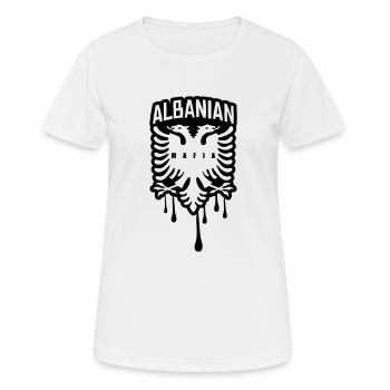 albanian mafia design - Frauen T-Shirt atmungsaktiv - Weiß - Vorne - AI Model Female 172 dark (172cm)