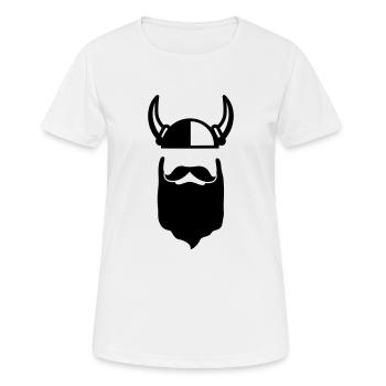 Wikinger - Frauen T-Shirt atmungsaktiv - Weiß - Vorne - AI Model Female 172 dark (172cm)