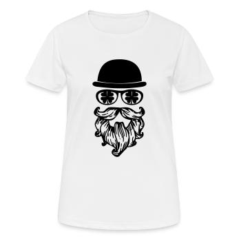 Hipster (anpassbare Farbe) - Frauen T-Shirt atmungsaktiv - Weiß - Vorne - AI Model Female 172 dark (172cm)