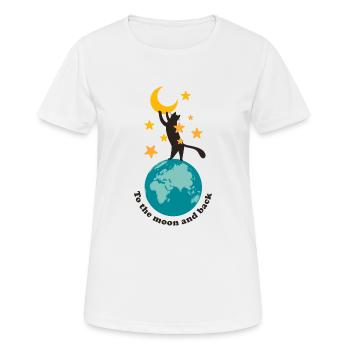 To the moon and back - Women's Breathable T-Shirt - white - Front - AI Model Female 172 dark (172cm)