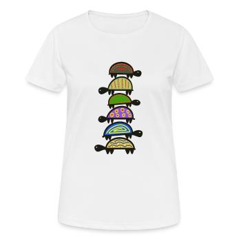 Tour de la Tortue - T-shirt respirant Femme - blanc - Devant - AI Model Female 172 dark (172cm)