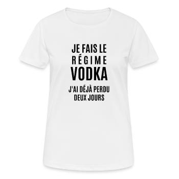 régime vodka - T-shirt respirant Femme - blanc - Devant - AI Model Female 172 dark (172cm)