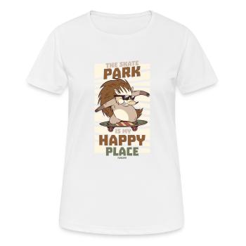 Le skate park est mon endroit préféré - T-shirt respirant Femme - blanc - Devant - AI Model Female 172 dark (172cm)