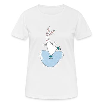 Ice skater speed skater - Women's Breathable T-Shirt - white - Front - AI Model Female 172 dark (172cm)