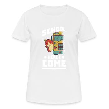 Children School School Bus School Enrolment - Women's Breathable T-Shirt - white - Front - AI Model Female 172 dark (172cm)