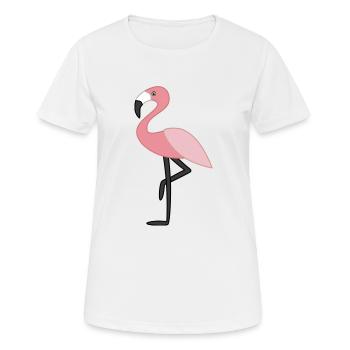 Rosa Flamingo rosa - Frauen T-Shirt atmungsaktiv - Weiß - Vorne - AI Model Female 172 dark (172cm)