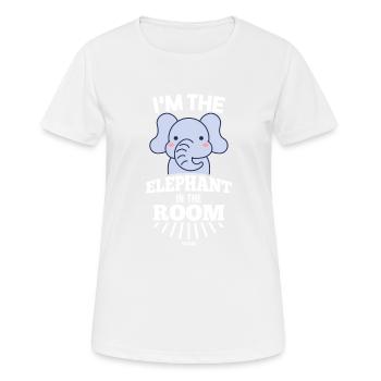 Ich bin der Elefant im Raum - Frauen T-Shirt atmungsaktiv - Weiß - Vorne - AI Model Female 172 dark (172cm)
