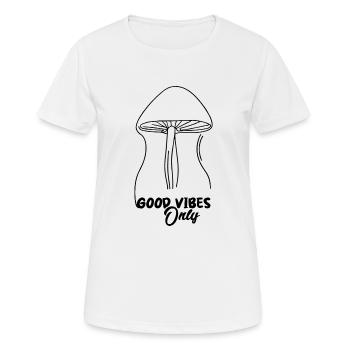 PILZ. NUR GUTE STIMMUNG - Frauen T-Shirt atmungsaktiv - Weiß - Vorne - AI Model Female 172 dark (172cm)