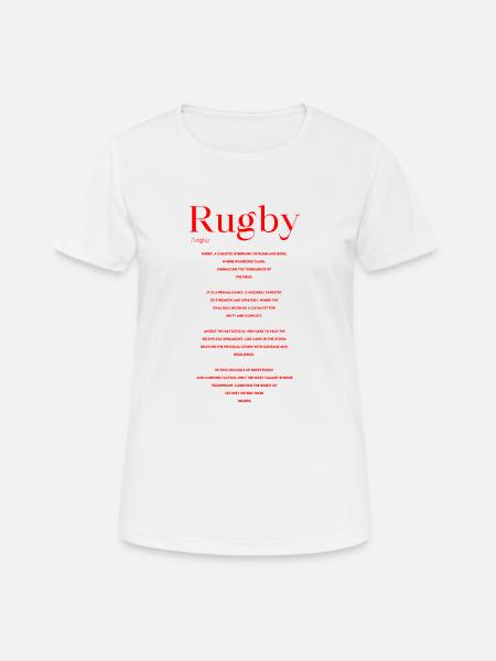 Definizione di rugby - Maglietta da donna traspirante - bianco