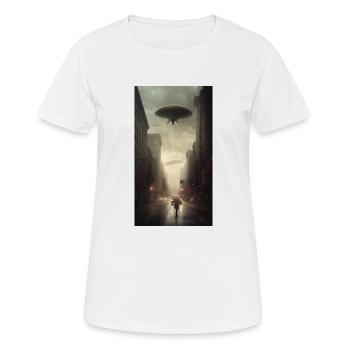 Conspiration - T-shirt respirant Femme - blanc - Devant - AI Model Female 172 dark (172cm)