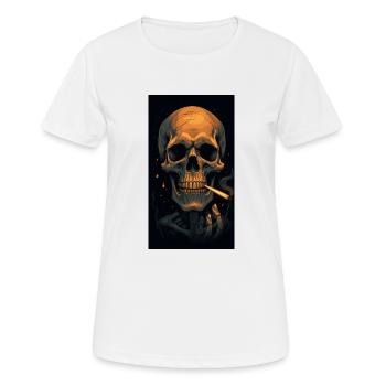 Smoke Till I Die - Women's Breathable T-Shirt - white - Front - AI Model Female 172 dark (172cm)