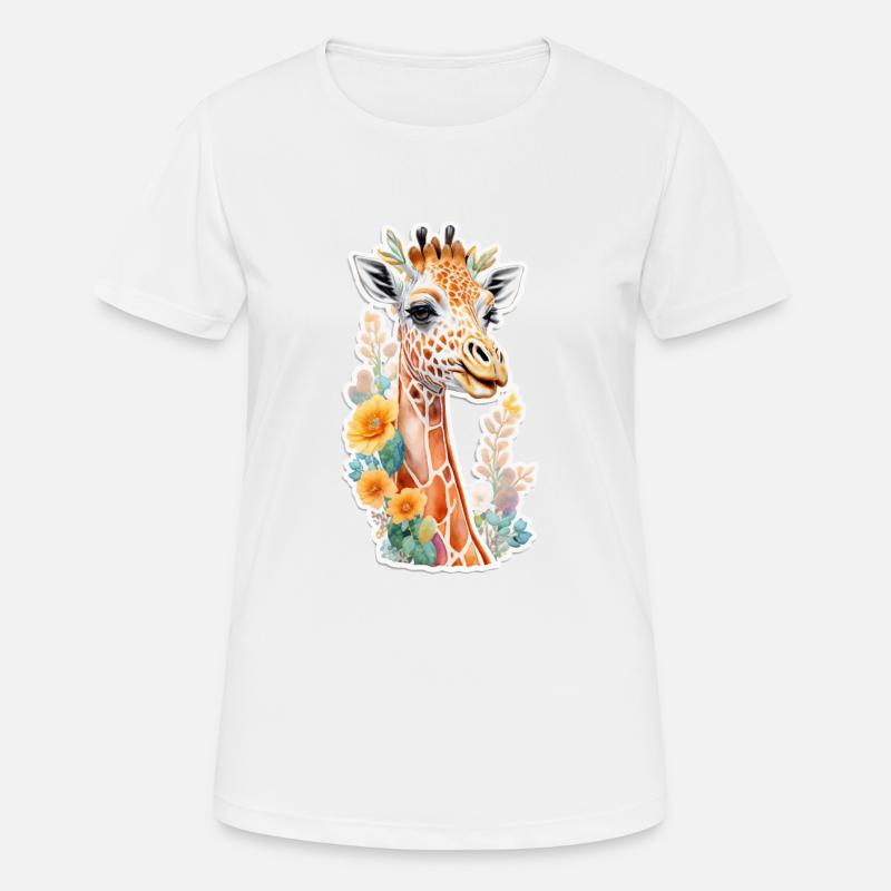 Giraffe - Women's Breathable T-Shirt - white