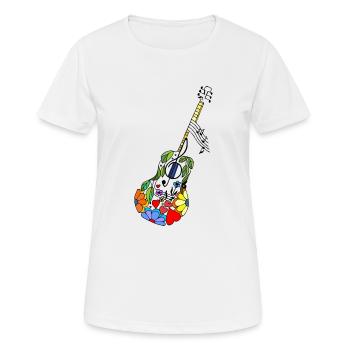 Guitare - T-shirt respirant Femme - blanc - Devant - AI Model Female 172 dark (172cm)