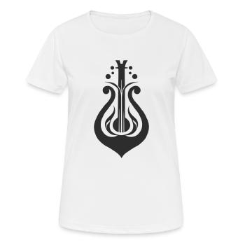 Harp Harmony : une élégance intemporelle - T-shirt respirant Femme - blanc - Devant - AI Model Female 172 dark (172cm)
