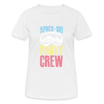 Après-ski Party Crew Lunettes de ski disant - T-shirt respirant Femme - blanc - Devant - AI Model Female 172 dark (172cm)