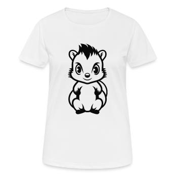Stinktier - Frauen T-Shirt atmungsaktiv - Weiß - Vorne - AI Model Female 172 dark (172cm)