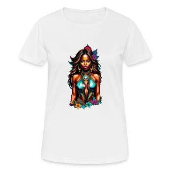 Afro Woman - Beauty - Women's Breathable T-Shirt - white - Front - AI Model Female 172 dark (172cm)
