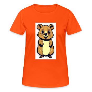 Quokka - Women's Breathable T-Shirt - neon orange - Front - AI Model Female 172 dark (172cm)