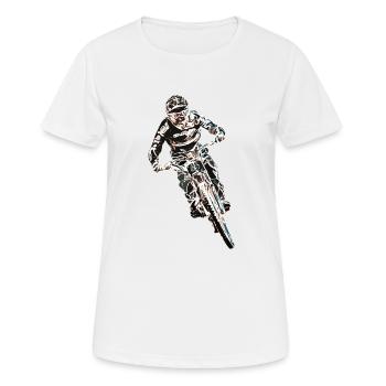 MTB MTB Downhill - Women's Breathable T-Shirt - white - Front - AI Model Female 172 dark (172cm)