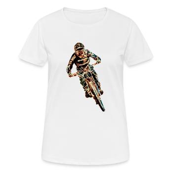 MTB MTB Downhill - Women's Breathable T-Shirt - white - Front - AI Model Female 172 dark (172cm)