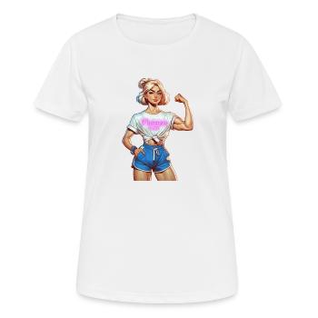 Frauen Power - Frauen T-Shirt atmungsaktiv - Weiß - Vorne - AI Model Female 172 dark (172cm)