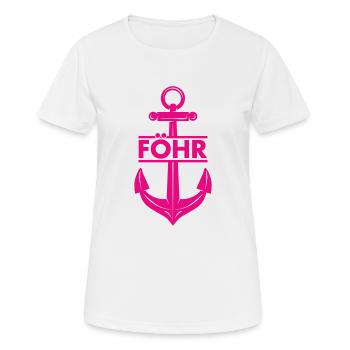 Föhr - Nordsee Insel - Wyk - Frauen T-Shirt atmungsaktiv - Weiß - Vorne - AI Model Female 172 dark (172cm)