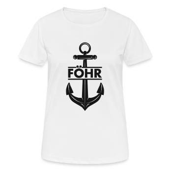 Föhr - Nordsee Insel - Wyk - Frauen T-Shirt atmungsaktiv - Weiß - Vorne - AI Model Female 172 dark (172cm)