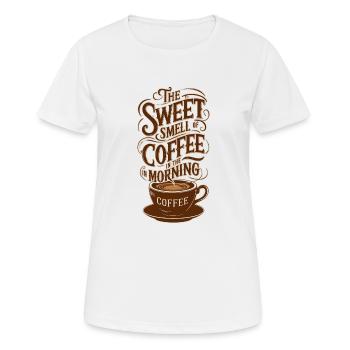 douce odeur du café le matin - T-shirt respirant Femme - blanc - Devant - AI Model Female 172 dark (172cm)