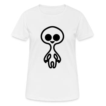 alien - T-shirt respirant Femme - blanc - Devant - AI Model Female 172 dark (172cm)