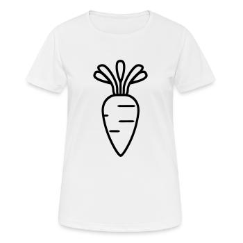 Carotte - T-shirt respirant Femme - blanc - Devant - AI Model Female 172 dark (172cm)