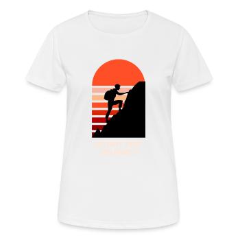 Start the journey - T-shirt respirant Femme - blanc - Devant - AI Model Female 172 dark (172cm)