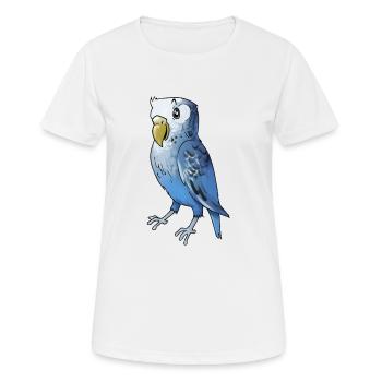 budgie budgerigar birds voegel - Women's Breathable T-Shirt - white - Front - AI Model Female 172 dark (172cm)