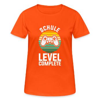 Level Completed School Leaving Certificate - Women's Breathable T-Shirt - neon orange - Front - AI Model Female 172 dark (172cm)