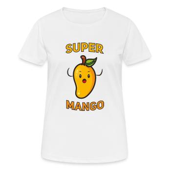Super Mango Lustig Held - Frauen T-Shirt atmungsaktiv - Weiß - Vorne - AI Model Female 172 dark (172cm)