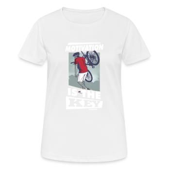 La motivation motive la carrière Cadeau positif - T-shirt respirant Femme - blanc - Devant - AI Model Female 172 dark (172cm)