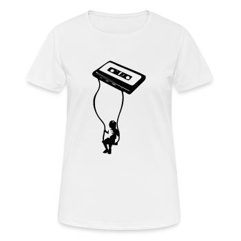 Music Swing - Frauen T-Shirt atmungsaktiv - Weiß - Vorne - AI Model Female 172 dark (172cm)