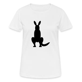 kangourou - T-shirt respirant Femme - blanc - Devant - AI Model Female 172 dark (172cm)