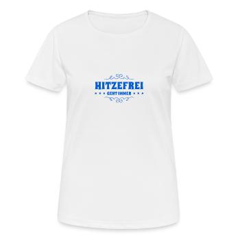es ist so heiß - Frauen T-Shirt atmungsaktiv - Weiß - Vorne - AI Model Female 172 dark (172cm)