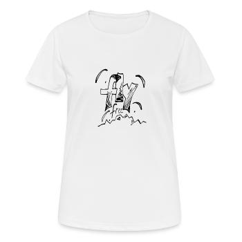 Volez gratuitement - T-shirt respirant Femme - blanc - Devant - AI Model Female 172 dark (172cm)