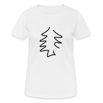 einfache Tanne - line - Frauen T-Shirt atmungsaktiv - Weiß - Vorne - AI Model Female 172 dark (172cm)