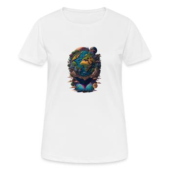 Planet Erde Welt Planeten Abstrakt - Frauen T-Shirt atmungsaktiv - Weiß - Vorne - AI Model Female 172 dark (172cm)