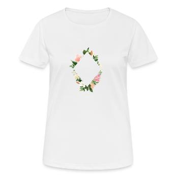 Floral Modern personalisierbar - Frauen T-Shirt atmungsaktiv - Weiß - Vorne - AI Model Female 172 dark (172cm)