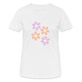 Flower pastel flower flowers pastel flowers lilac - Women's Breathable T-Shirt - white - Front - AI Model Female 172 dark (172cm)