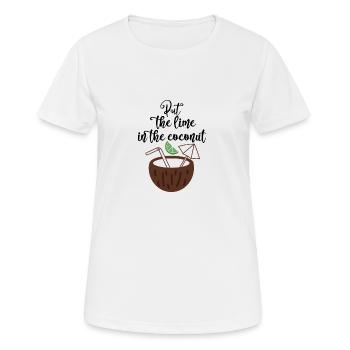 put the lime in the coconut - T-shirt respirant Femme - blanc - Devant - AI Model Female 172 dark (172cm)